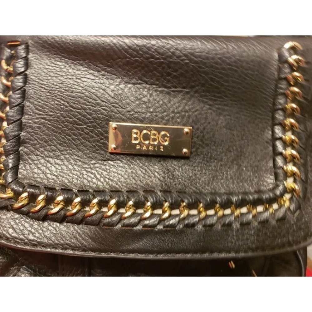 BCBG Paris Leather Crossbody Purse Handbag w/ Tassel